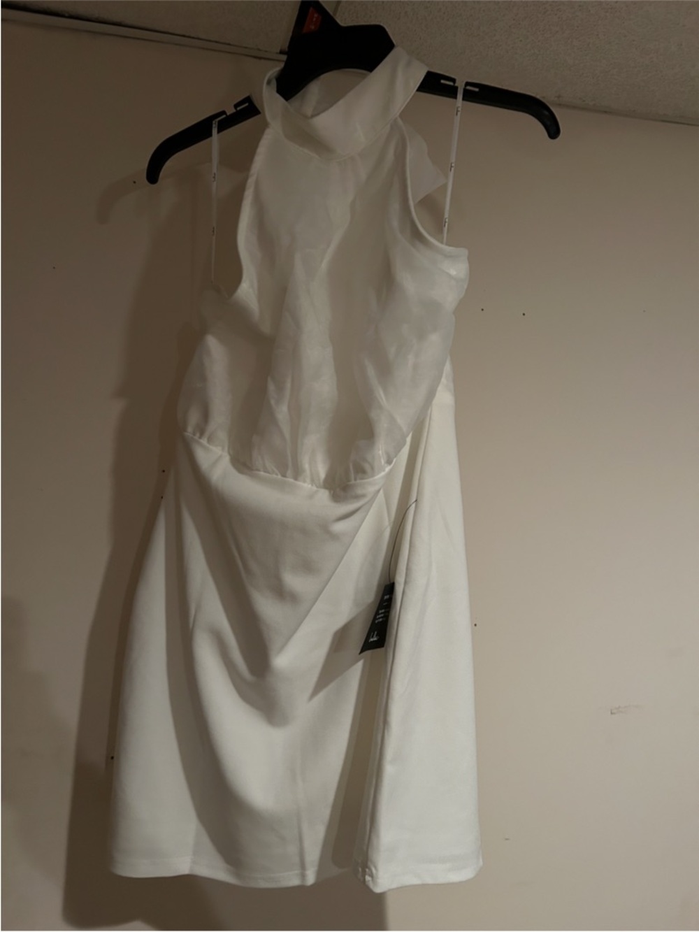 Lulu’s White organza Halter Neck Dress - NWT